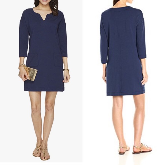 Lilly Pulitzer Dresses & Skirts - Lilly Pulitzer Joyce Navy UPF 50 Shift Dress